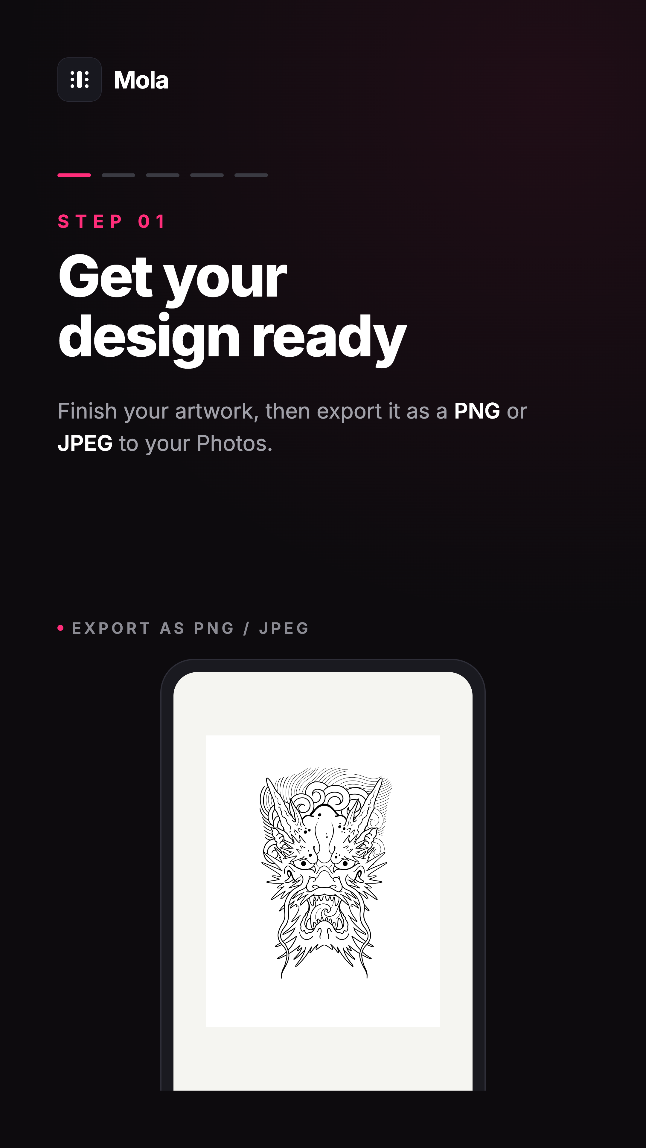 Step 1: Get your design ready — finish your artwork, then export it as a PNG or JPEG